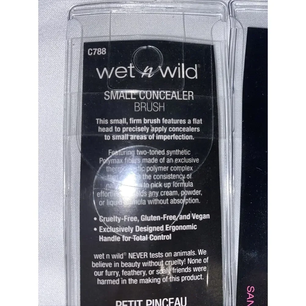Wet N Wild Small Concealer Brush Cruelty Free Vegan Set of 2